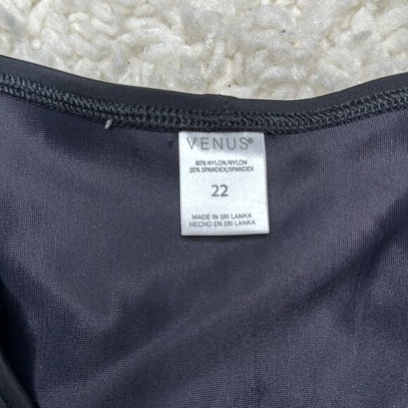 Black Venus V Waist Line Scrunch Butt HighWaisted Swim Bottoms New WO Tag C34 - Picture 3 of 9